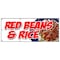 Signmission RED BEANS AND RICE BANNER SIGN louisiana cajun new orleans homemade B-96 Red Beans And Rice - alternate 1
